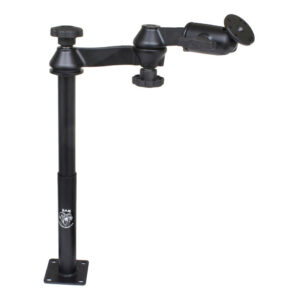 RAM® Tele-Pole™ with 12″ & 9″ Poles, Double Swing Arms & Round Plate