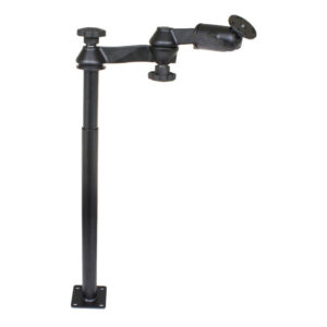 RAM® Tele-Pole™ with 12″ & 18″ Poles, Double Swing Arms & Round Plate