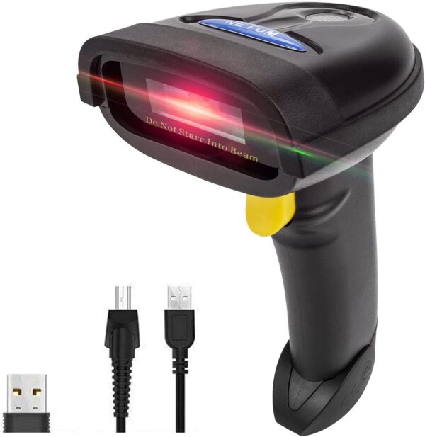 Handheld 2D Barcode Scanner - 2.4G Wireless, Bluetooth, and USB Wired Connection - 1D Bar Code Reader Work for QR PDF417 Data Matrix